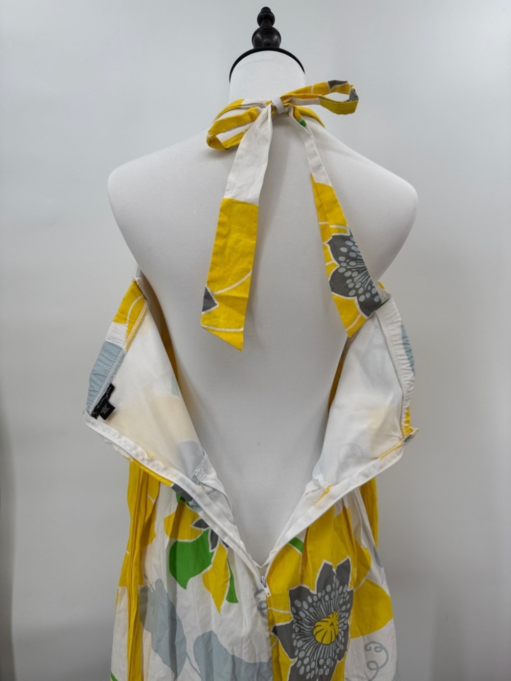 City Triangles Size 13 Yellow Floral Halter Sun Dress Pinup Sweetheart Pin Up - Picture 5 of 11